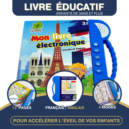 Livre Parlant éducatif pour apprentissage du Français et de l'anglais - Jouets d'éveil pour enfant